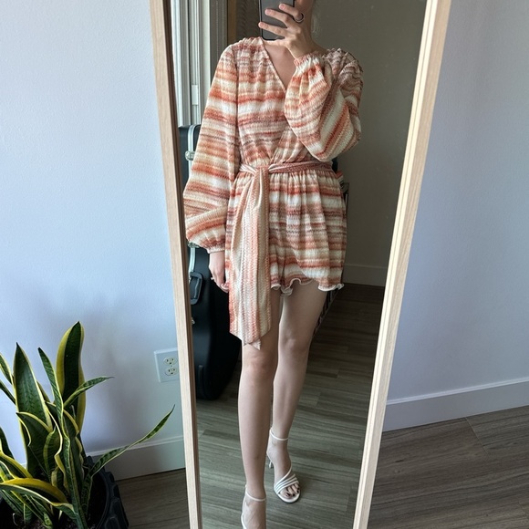 C/MEO Collective Worlds Collide Playsuit in Apricot - Picture 7 of 8